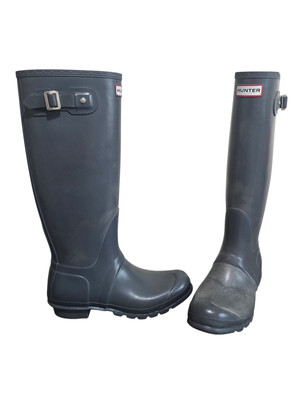Hunter Original Tall Grey Rain Boots Women’s Size 9 Wellingtons Wellies Outdoor